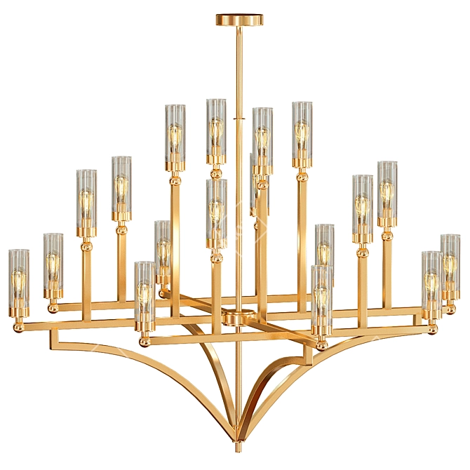 Regan Chandelier: Capital Gold Elegance 3D model image 1