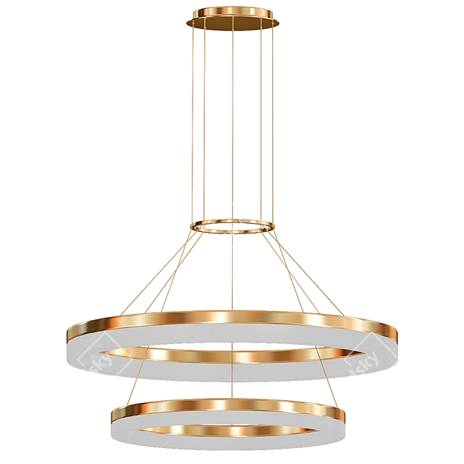 Tania Duo LED Chandelier: Elegant Illumination 3D model image 1
