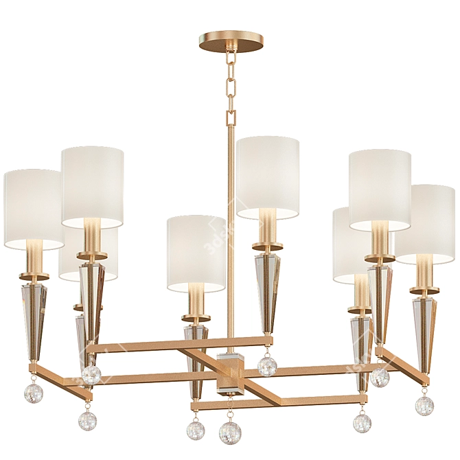 Paxton 8 Light Polished Chandelier 3D model image 1