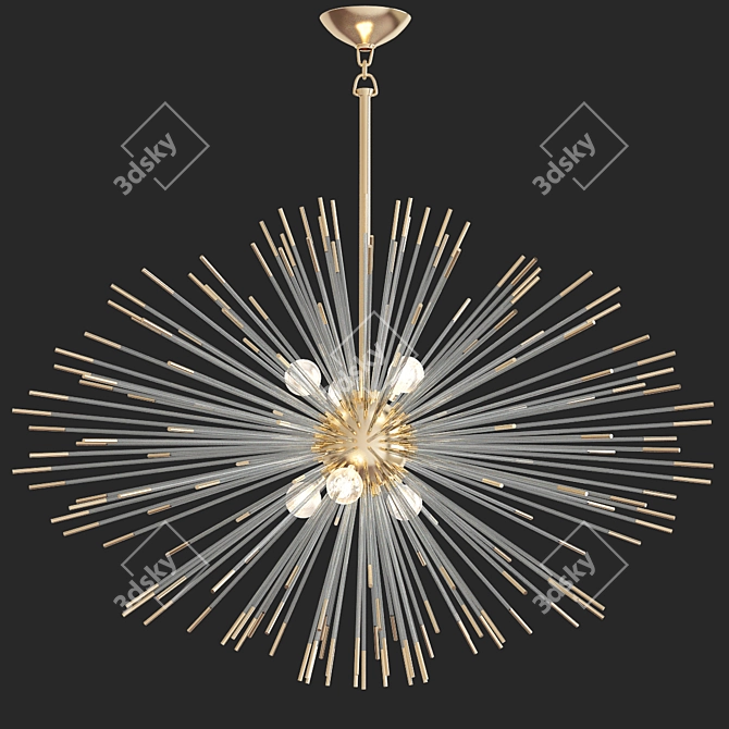 Cosmic Glow Chandelier 3D model image 1