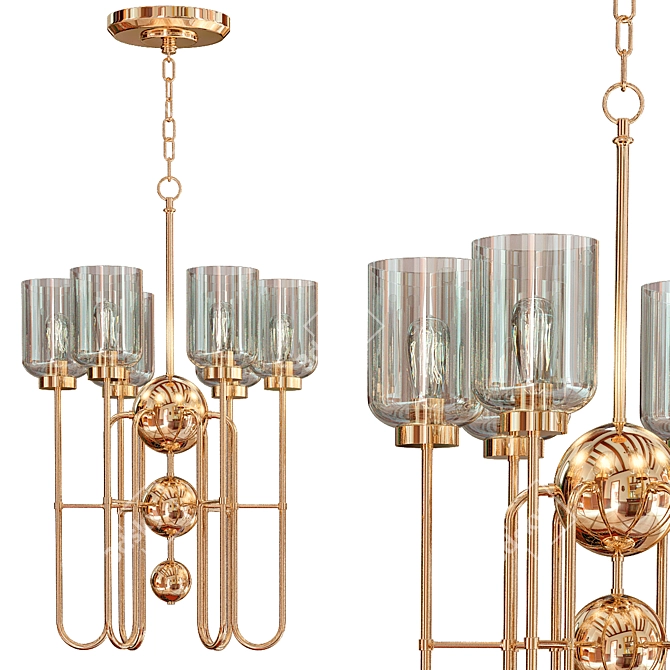 Elegant Williamsburg Tyrie Chandelier 3D model image 1