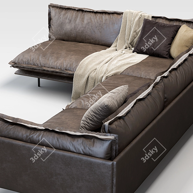 Auto-Reverse: Innovative Space-Saver Sofa 3D model image 2