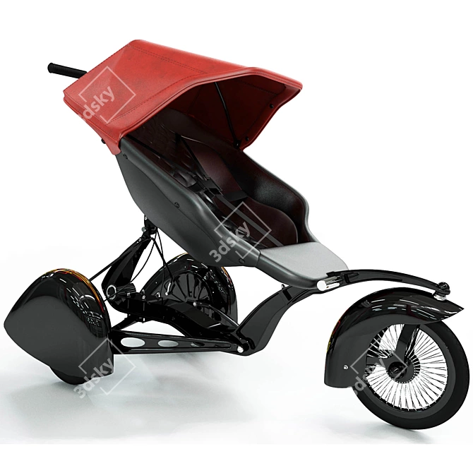 Transformable Kid Kustoms Roddler: Stroller to Bike! 3D model image 1