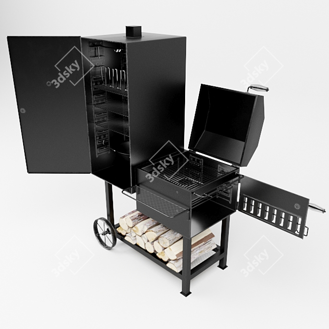 Premium BBQ Smoker: Oklahoma Joe's Bandera 3D model image 2