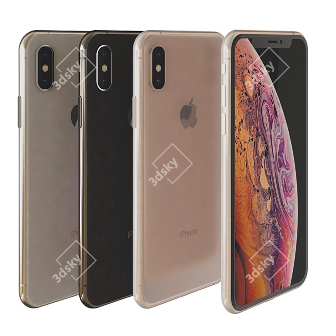 Apple iPhone XS 3D Model 3D model image 2