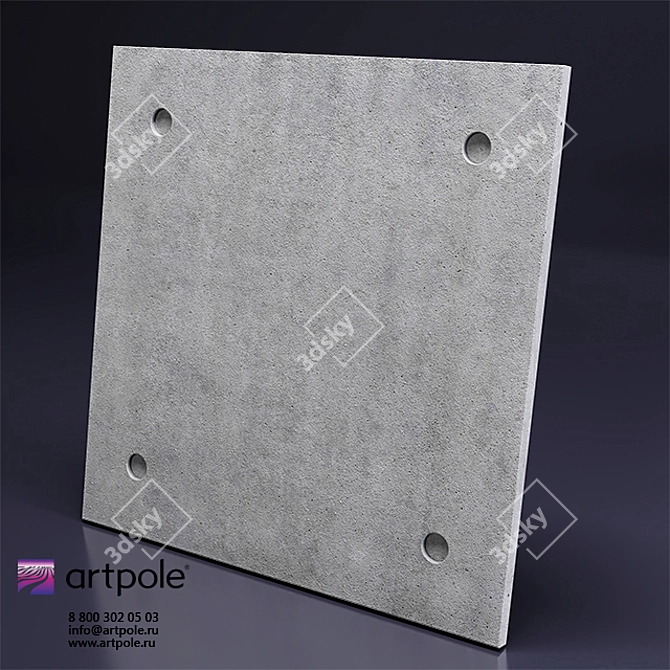Loft Techno Gypsum 3D Panels: Modern Design at ArtPole 3D model image 2