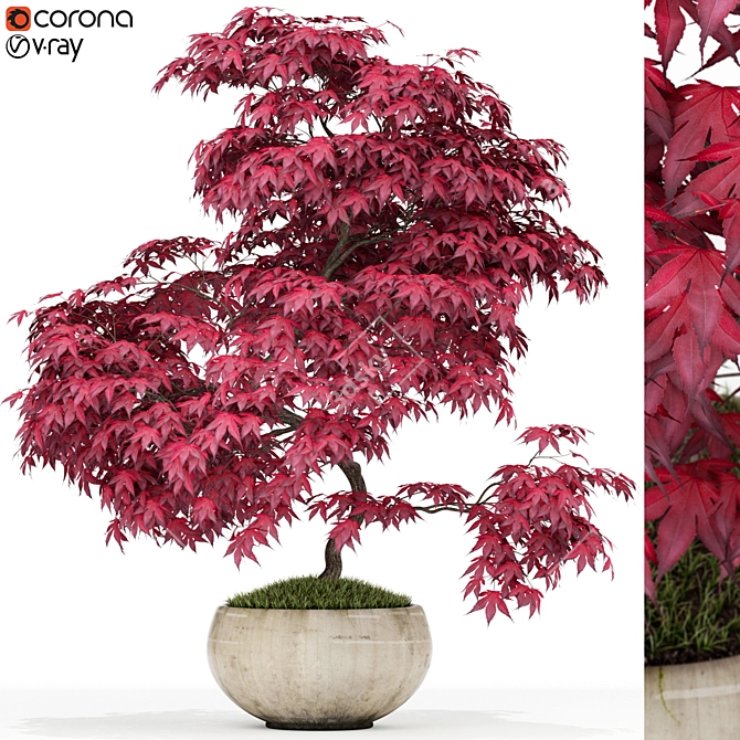 Botanical Bliss: 164 Green Marvels 3D model image 1