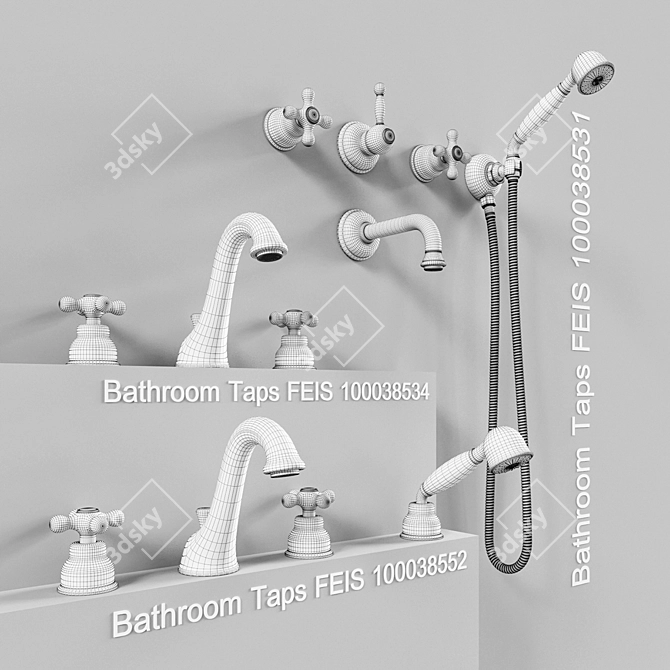 Noken Bathroom Taps Collection 3D model image 3