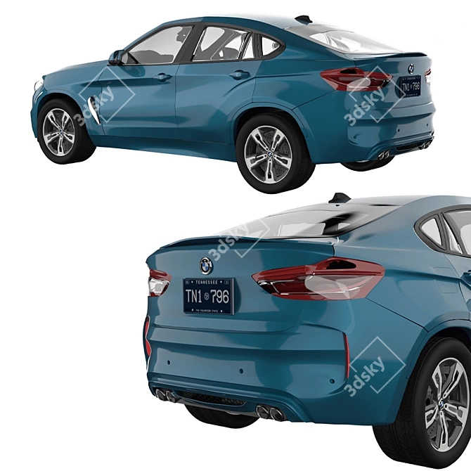 Sleek 2014 BMW X6 Edition 3D model image 2