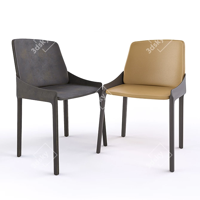 Sleek Plie Chair: Italian Perfection 3D model image 1