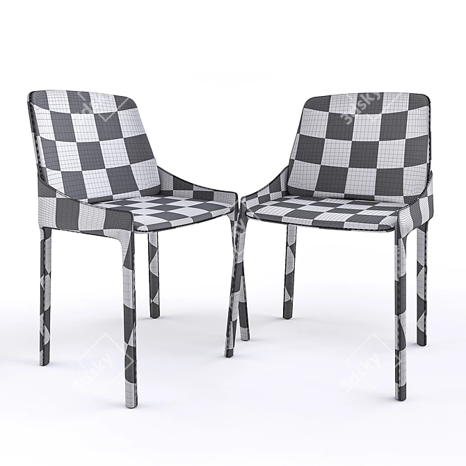 Sleek Plie Chair: Italian Perfection 3D model image 2