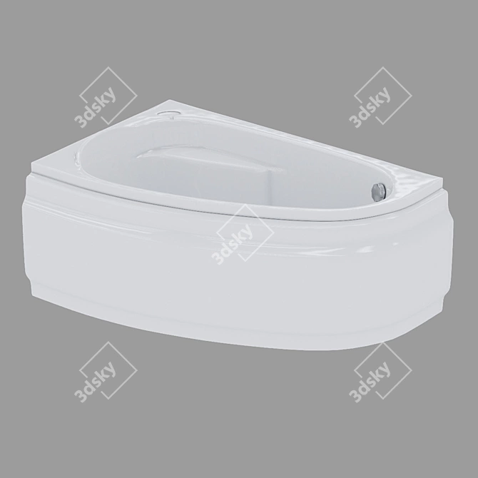 JOANNA 150x95 Asymmetric Bath: Left 3D model image 1