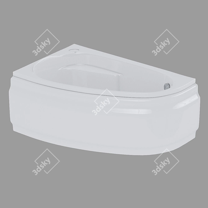 Elegant Asymmetric Joanna 160x95 Bath 3D model image 1