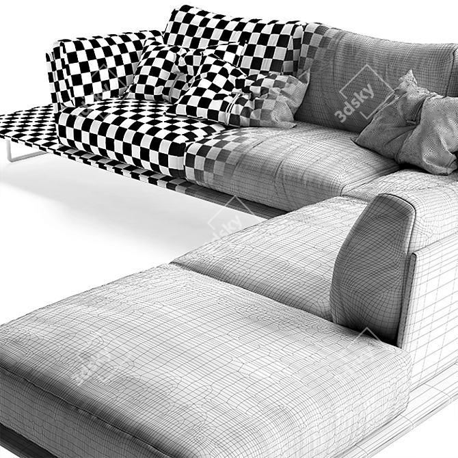 Elevate Your Space with Vessel Gamma Arredamenti Sofa 3D model image 3