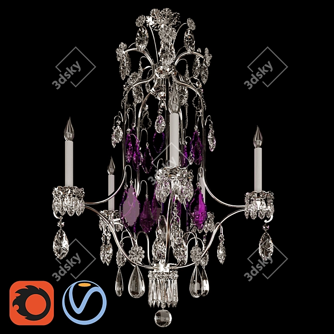 Timeless Elegance: Classic Chandelier 3D model image 2