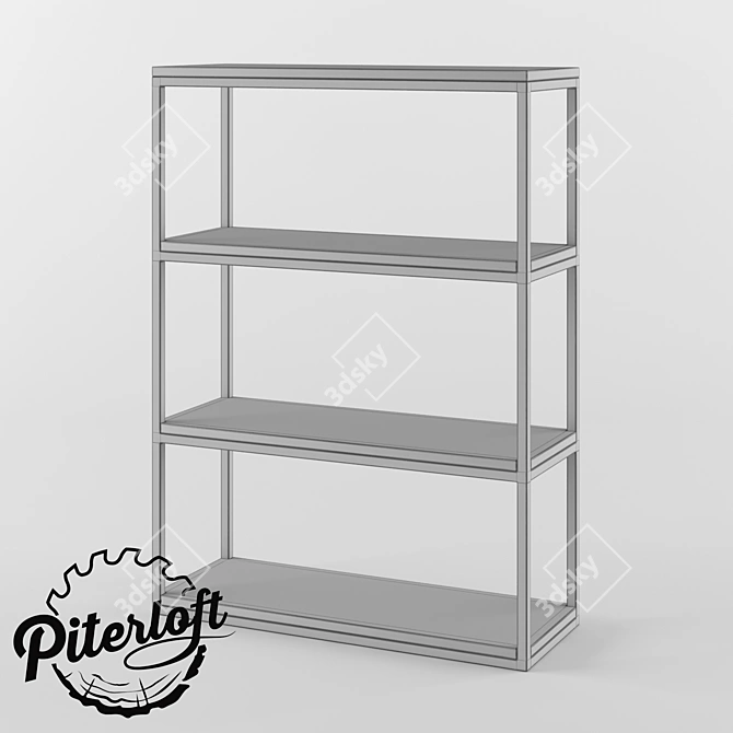 Rustic Rack: Cologne Loft Style 3D model image 2