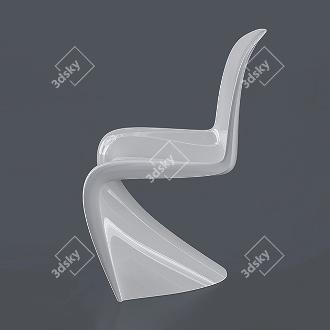 Sleek White Panton Chair: Stylish Design! 3D model image 3