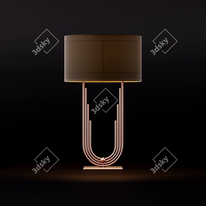 Elegant Art Deco Lamp 3D model image 1