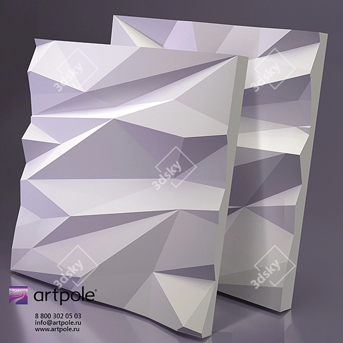 STELLS Gypsum 3D Panel: Elegant and Artistic 3D model image 1