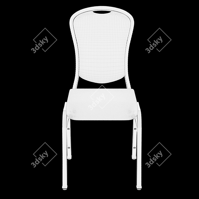 Elegant Slim Banquet Chair 3D model image 3