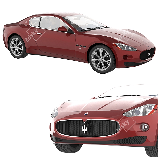 Exquisite Power and Elegance: Maserati GranTurismo 3D model image 1