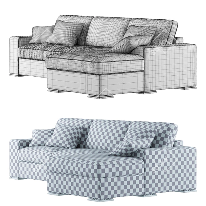 Tosconova Metropol Sofa: Sleek and Spacious 3D model image 2