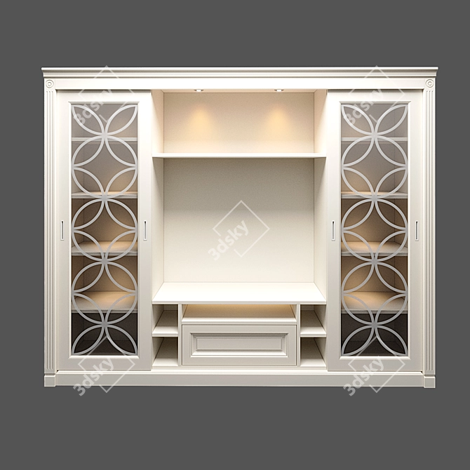ALDO GK10 Elegant TV Wall Unit 3D model image 1
