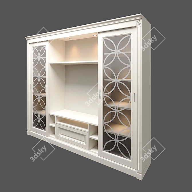 ALDO GK10 Elegant TV Wall Unit 3D model image 2
