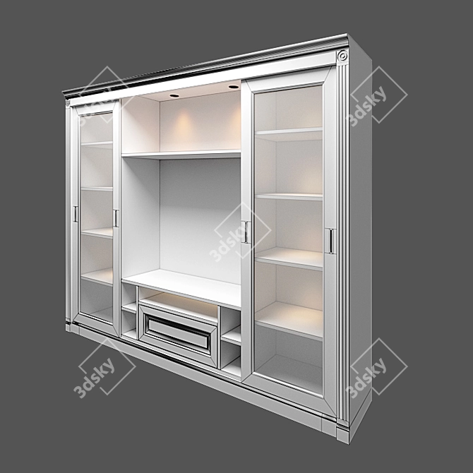 ALDO GK10 Elegant TV Wall Unit 3D model image 3