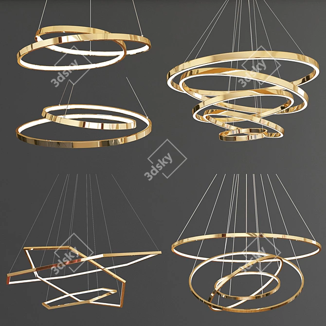 Exquisite Chandelier Collection: Elegant & Illuminate 3D model image 1