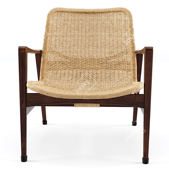 Yamakawa Rattan Vintage Lounge: Timelessly Chic 3D model image 2