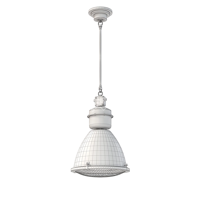 Vintage Industrial Pendant Lamp 3D model image 3