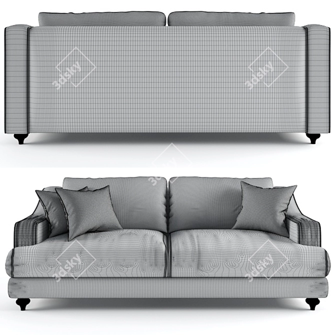 Comfortable and Stylish Simena Sofa 3D model image 2