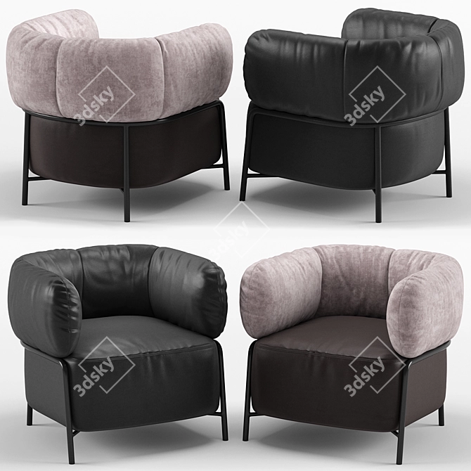 Sleek and Stylish Chair: Quadrotta 3D model image 1