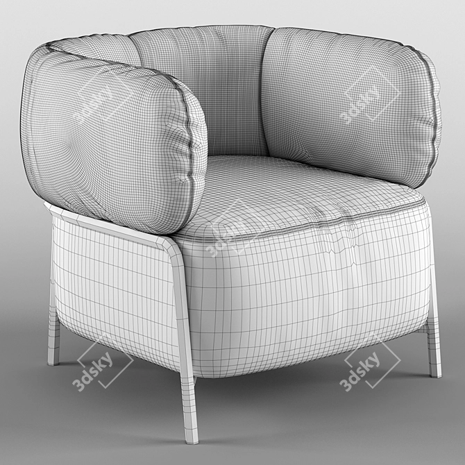 Sleek and Stylish Chair: Quadrotta 3D model image 3