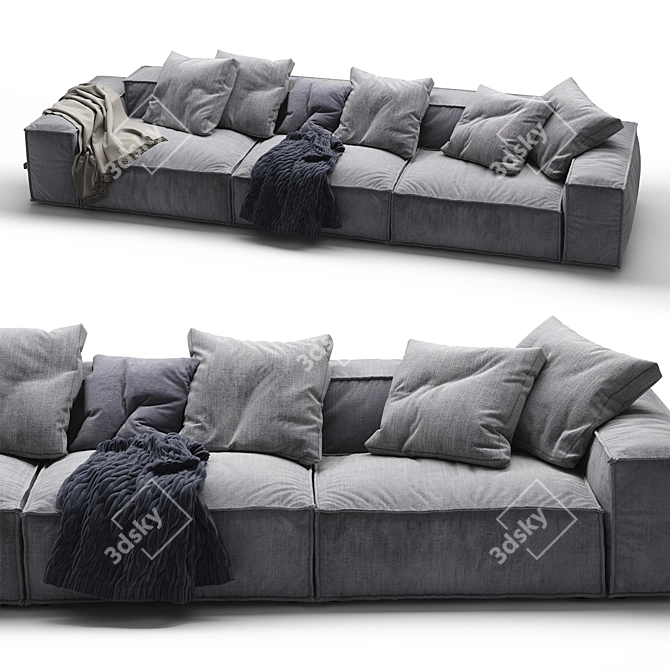 Peanut B: Stylish Modern Sofa 3D model image 2