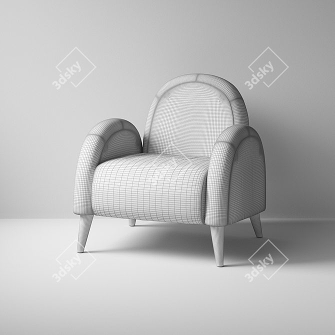 BEETLE Armchair: Comfort Meets Style 3D model image 3