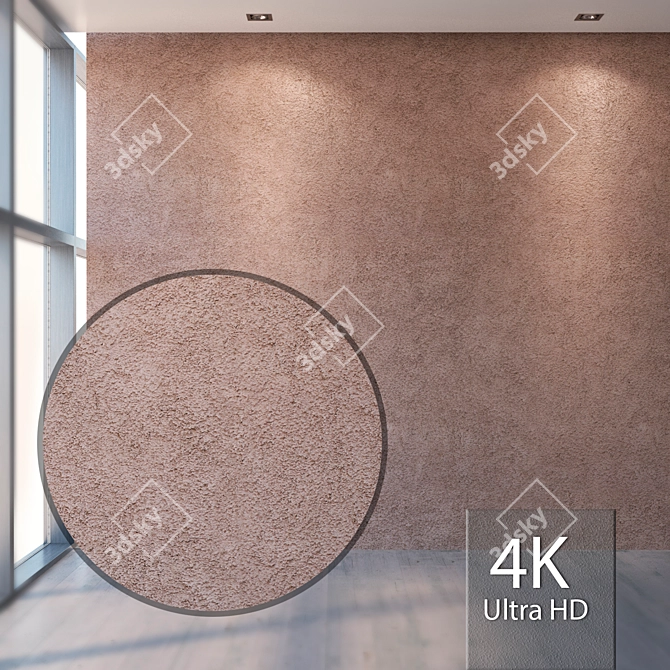 Seamless High-Resolution Plaster Texture 3D model image 1
