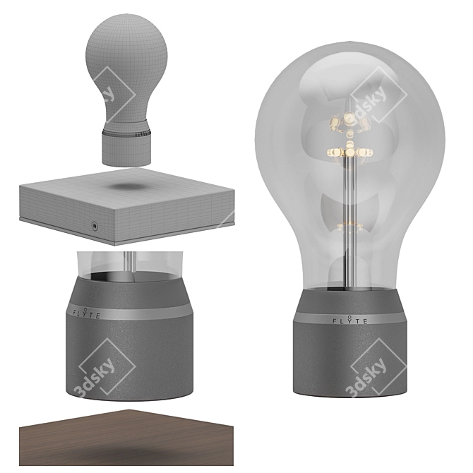  Levitating Manhattan Table Lamp 3D model image 3