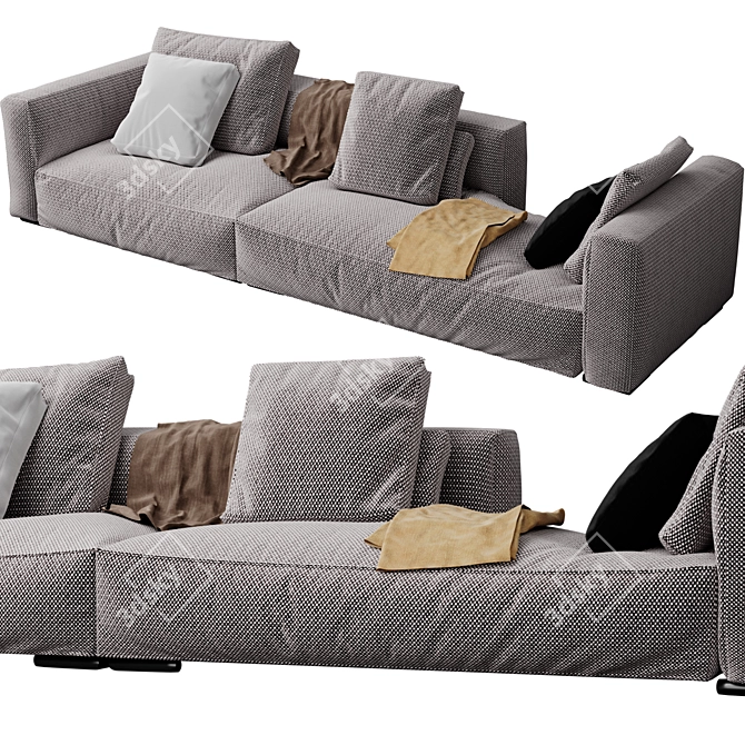 Sleek and Stylish: Minotti Donovan Sofa 3D model image 1