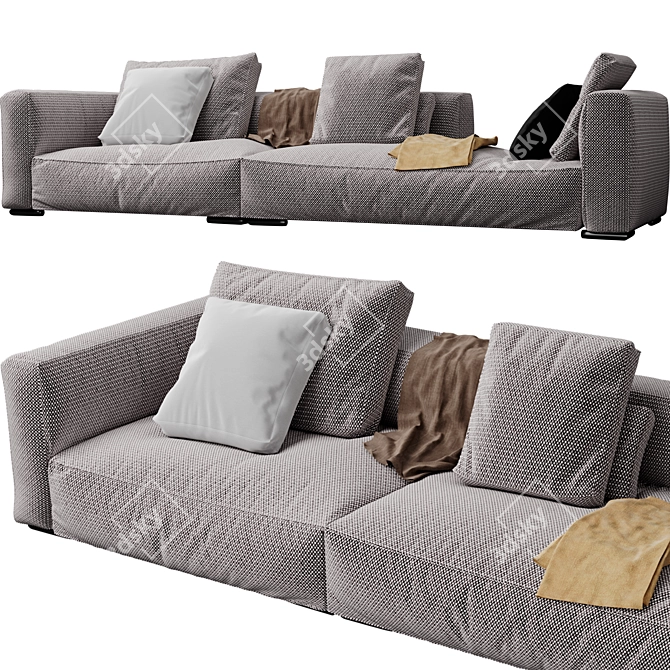 Sleek and Stylish: Minotti Donovan Sofa 3D model image 2