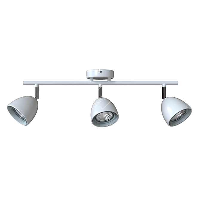 Modern White Metal Spot Light 3D model image 1