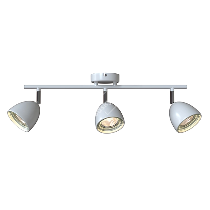 Modern White Metal Spot Light 3D model image 2