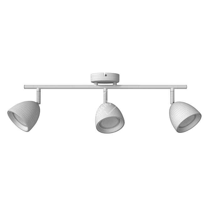 Modern White Metal Spot Light 3D model image 3