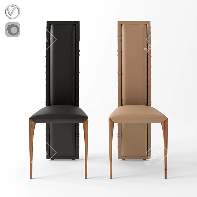 Elegant Il Pezzo 7 Chair 3D model image 1