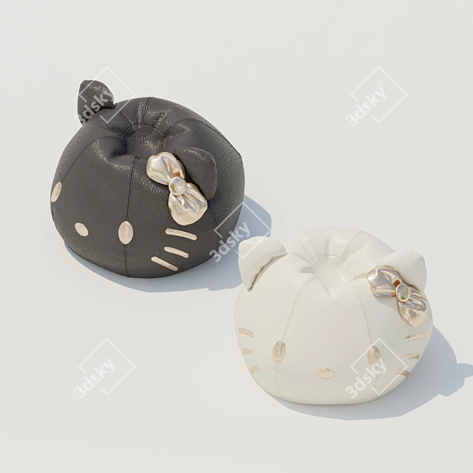 Hello Kitty Beanbag Chair 3D model image 2