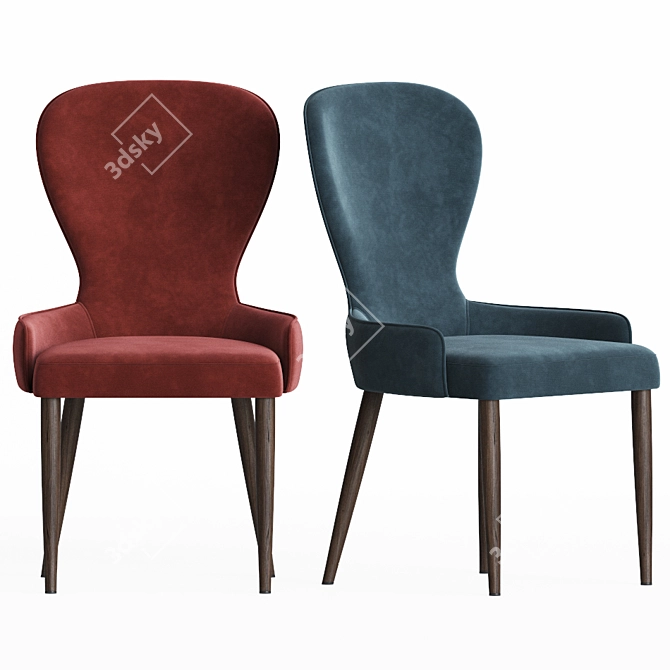 Luxury Leather Deephouse Chamonix Chair 3D model image 2