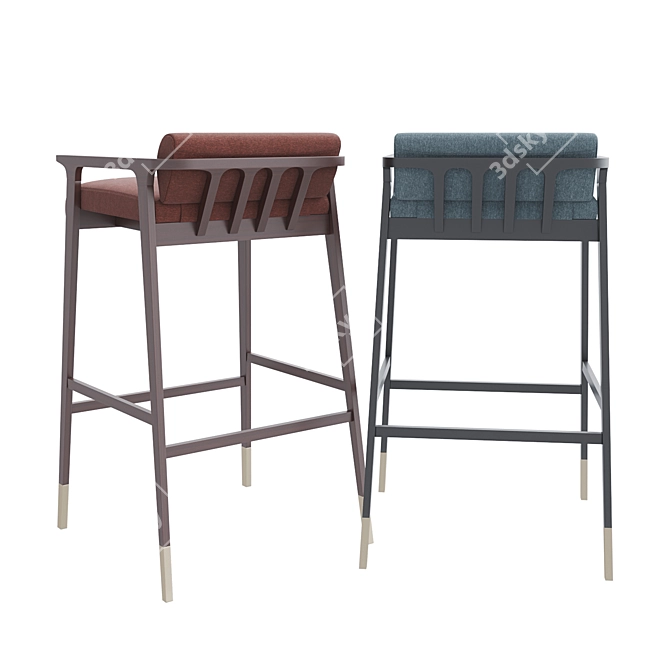 Cizeta Tenues Red Bar Stool 3D model image 2