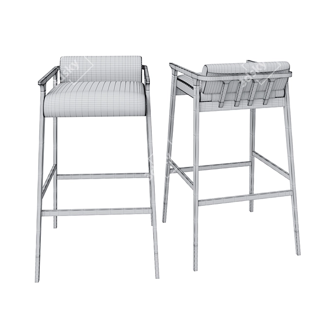 Cizeta Tenues Red Bar Stool 3D model image 3