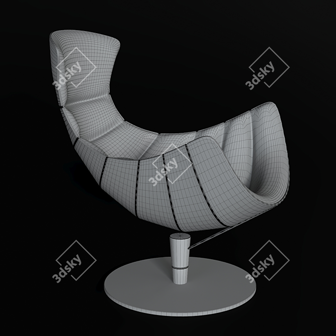 Modern Lobster Chair: Stylish and Compact 3D model image 3